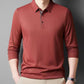 Thick, warm men's shirt with lapel and long sleeves