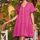 🔥2026 Summer Hot Sale 40% OFF🌈Women's V Neck Ruffle Casual A-Line Flowy Swing Shift Dress