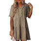 🔥2026 Summer Hot Sale 40% OFF🌈Women's V Neck Ruffle Casual A-Line Flowy Swing Shift Dress