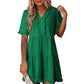 🔥2026 Summer Hot Sale 40% OFF🌈Women's V Neck Ruffle Casual A-Line Flowy Swing Shift Dress