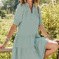 LIMITED TIME SALE🔥WOMEN'S SMOCKED SLEEVE TIERED V-NECK MINI DRESS (BUY 2 FREE SHIPPING)