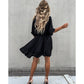 Women's Fluttering Loose Waist Irregular Hem Dresses
