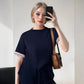 Women's Striped T-Shirt & Wide-Leg Joggers Set