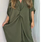 💖Limited Sale 50% OFF💖Short Sleeve Maxi Dress With Knot Detail