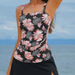 💥Last day special offer 49% OFF🩱Women's Vintage Tummy Control Two Piece Tankini Swimsuits