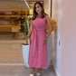 Women's Elegant Sleeveless Button Down Shirt Long Dress