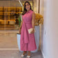 Women's Elegant Sleeveless Button Down Shirt Long Dress