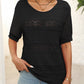 🎉Hot Sale 49% OFF🎉Women's Round Neck Hollow Knit Crochet Short Sleeve Sweater