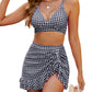 🏝️2025 Summer Hot Sale 50% OFF🌊Gingham High Waisted Tummy Control Bikini Sets👙