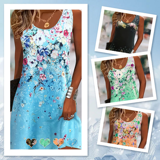 🌞Summer Essentials 49% OFF👗Women’s Floral Sleeveless Summer Dress