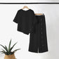 ✨2026New Style✨Trendy Irregular Hem Blouse with Wide Leg Pants – Elegant Daily Two-Piece Outfit