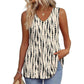 🔥 Last Day Special Price :￡12.99!!👚Women's Print Flowy Sleeveless V Neck Peplum Tank Tops