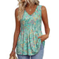 🔥 Last Day Special Price :￡12.99!!👚Women's Print Flowy Sleeveless V Neck Peplum Tank Tops