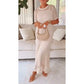Women's Casual Hollow-Out Maxi Dress Two-Piece Set