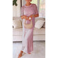 Women's Casual Hollow-Out Maxi Dress Two-Piece Set