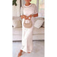 Women's Casual Hollow-Out Maxi Dress Two-Piece Set