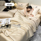 ⏰Last Day Sale 65% OFF🥰 ✨Summer Simple Ice Silk Quilt❄️ Ultra Cool Anti-Sweat Thin Quilt, Machine Washable Bedding
