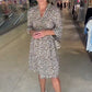 Women's Trendy Leopard Print V-Neck Loose Fit Dress