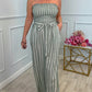 🎉Last Day Promotion 50% OFF💃Strapless Waist-Tie Striped Jumpsuit
