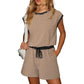 Women's striped top with long sleeves Shorts 2-piece set