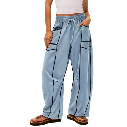 ⏳Time-limited Special⏰Women's Casual Loose Drawstring Wide-Leg Pants👖