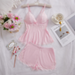 💕LAST DAY SPECIAL PRICE: ￡13.99!!💕👚Lace Trimmed V-Neck Camisole & Shorts Sleepwear Set