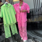 🌈Women's Button-Down Shirt & Pants 2-Piece Set