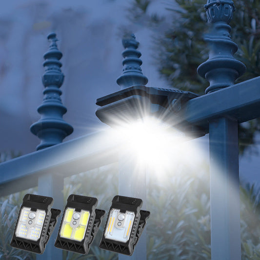 🌿 Solar clip light with motion sensor – Buy 2 now, get 1 free! Perfect for gardens, balconies and patios! 🏡✨