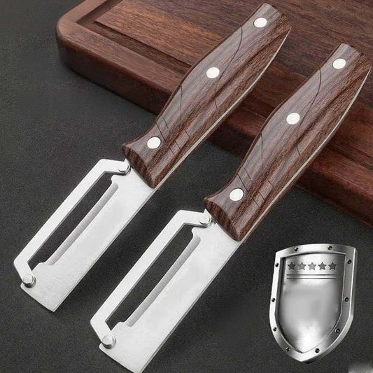 💎 50% OFF MULTI-FUNCTIONAL PEELERS! 💎 Razor-Sharp Steel & Ergonomic Wood Handle for Effortless Peeling