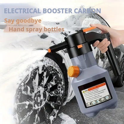 Electric car wash foam gun, handheld high-pressure cleaner, multifunctional, large capacity, long battery life, for cars, kitchen, household cleaning