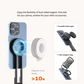 Magnetic Phone Tripod for iPhone, Portable Phone Holder Mini Tripod for Magsafe with Double-Sided Strong Magnetic 1/4'' Arri Locating Hole Foldable Hook