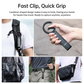 Magnetic Phone Tripod for iPhone, Portable Phone Holder Mini Tripod for Magsafe with Double-Sided Strong Magnetic 1/4'' Arri Locating Hole Foldable Hook