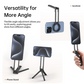 Magnetic Phone Tripod for iPhone, Portable Phone Holder Mini Tripod for Magsafe with Double-Sided Strong Magnetic 1/4'' Arri Locating Hole Foldable Hook