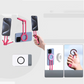 Magnetic Phone Tripod for iPhone, Portable Phone Holder Mini Tripod for Magsafe with Double-Sided Strong Magnetic 1/4'' Arri Locating Hole Foldable Hook