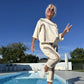 Women's Casual Chain-Print Sweatshirt and Jogger Set