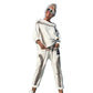 Women's Casual Chain-Print Sweatshirt and Jogger Set