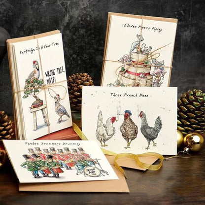 Twelve Days of Christmas Cards Set