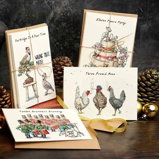 Twelve Days of Christmas Cards Set