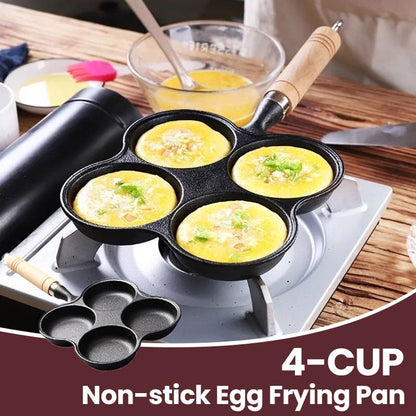 4-cup Cast Iron Non-stick Egg Frying Pan
