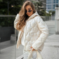 🔥🧥Short warm winter jacket for women – quilted jacket with hood and pockets