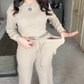 Women’s Hooded Long-Sleeve Tops ＆ Pants 2-Piece Set