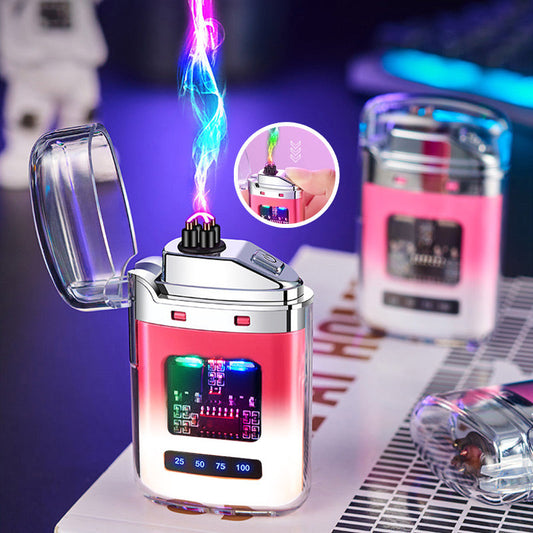 🔥⚡Wiederaufladbares, windfestes Feuerzeug mit Digitalanzeige und Pulsfunktion
