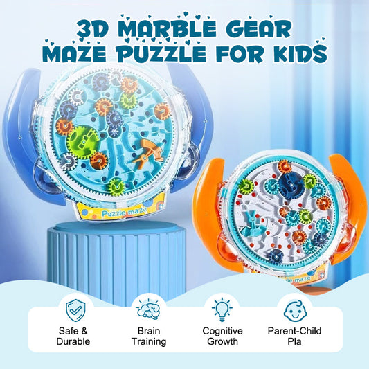 3D Marble Gear Maze Puzzle for Kids
