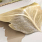 ✨ Gold 3D Leaf Placemat - Luxury Table Decoration with Heat Resistance!✨