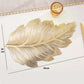✨ Gold 3D Leaf Placemat - Luxury Table Decoration with Heat Resistance!✨