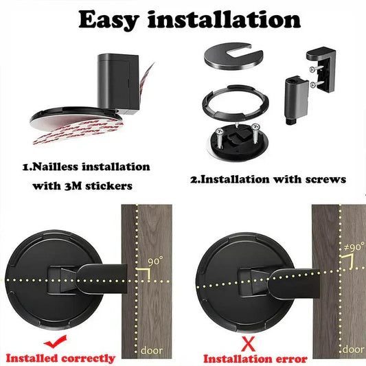 🎃Halloween Deal 50% OFF!🚪Push-Lock Mechanical Door Holder – Adjustable Floor-Mounted Door Stop