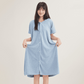 Women's Cosy Hooded Textured Grid Bathrobe