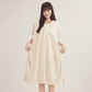 Women's Cosy Hooded Textured Grid Bathrobe
