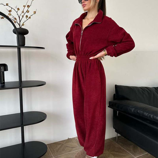 ❄️Winter Sale - 49% OFF🧥Cozy Warm Zip Front Jumpsuit