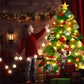 50% OFF!🎄DIY Felt Christmas Tree for Kids – 32 Reusable Ornaments + Fairy Lights